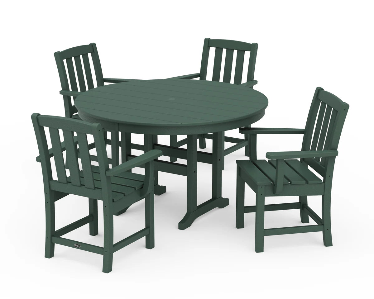 Cape Cod 5-Piece Round Farmhouse Dining Set
