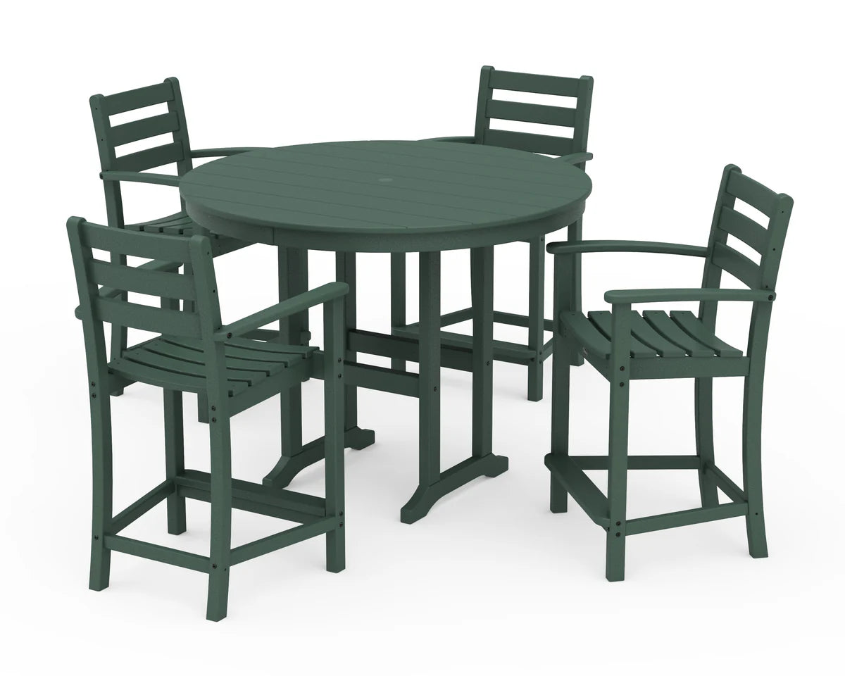 Monterey Bay 5-Piece Arm Chair Counter Set