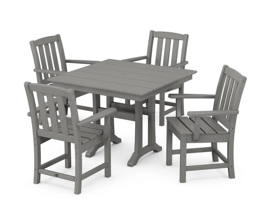 Cape Cod 5-Piece Farmhouse Dining Set with Trestle Legs