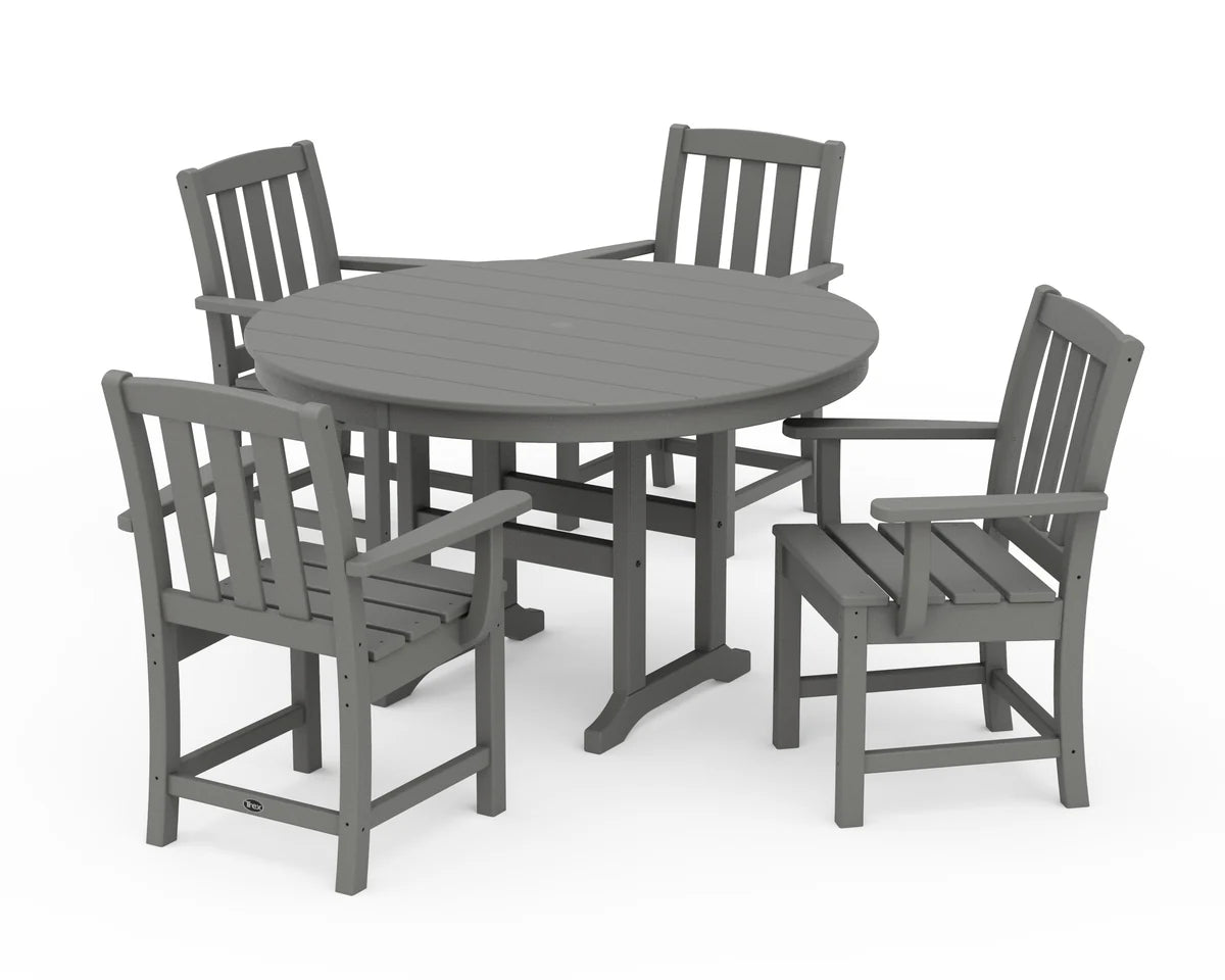 Cape Cod 5-Piece Round Farmhouse Dining Set