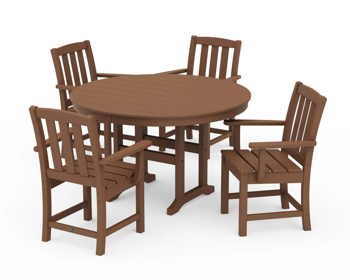 Cape Cod 5-Piece Round Farmhouse Dining Set