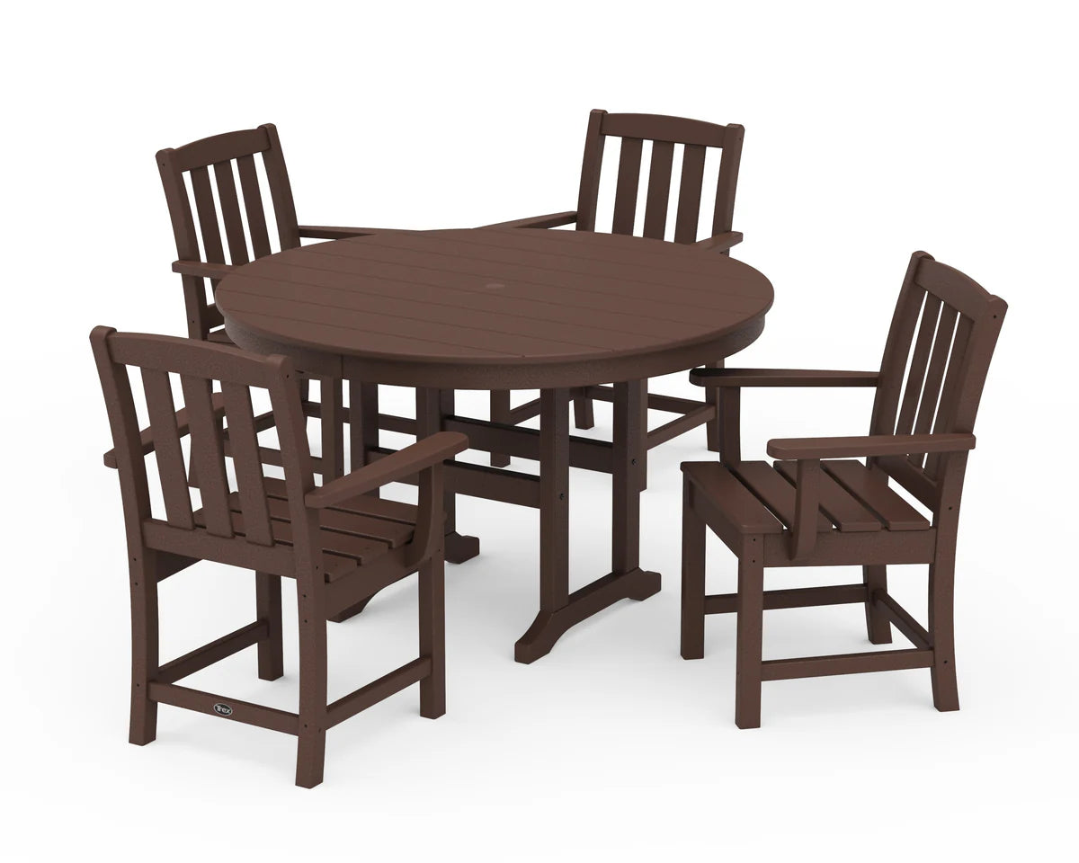 Cape Cod 5-Piece Round Farmhouse Dining Set