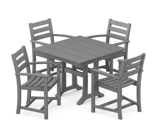 Monterey Bay 5-Piece Farmhouse Trestle Arm Chair Dining Set