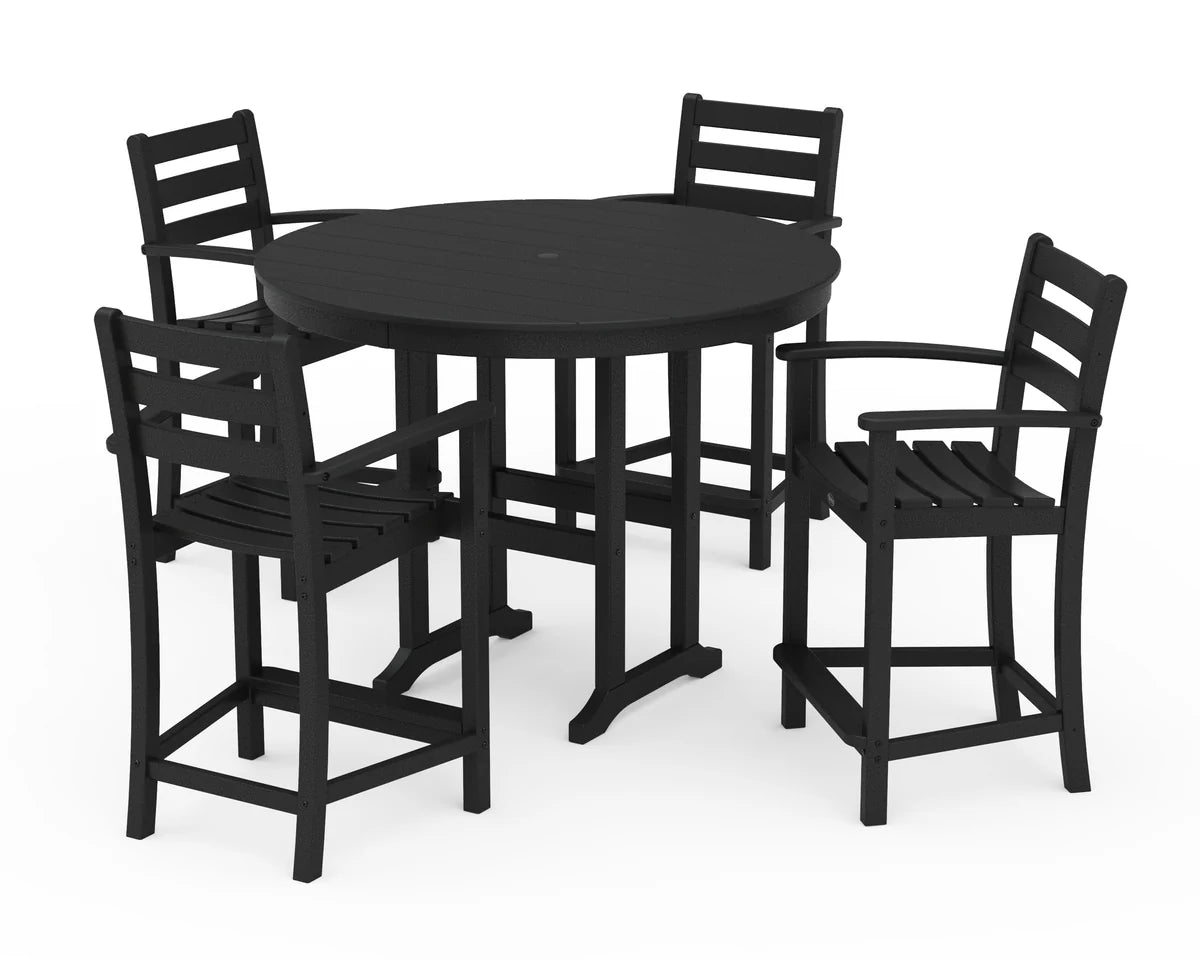 Monterey Bay 5-Piece Arm Chair Counter Set