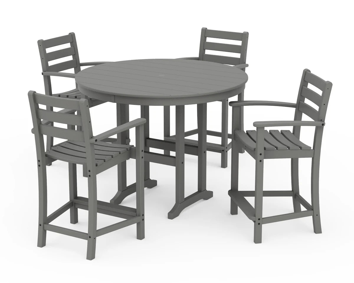 Monterey Bay 5-Piece Arm Chair Counter Set