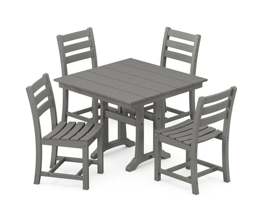 Monterey Bay 5-Piece Farmhouse Trestle Side Chair Dining Set