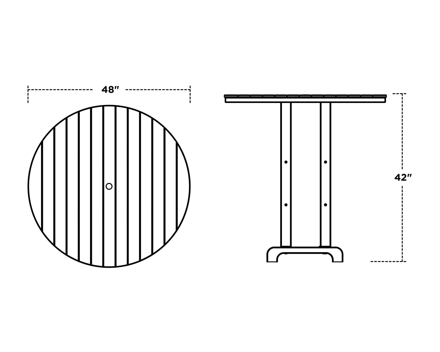 Monterey Bay 5-Piece Round Bar Set-48" Table