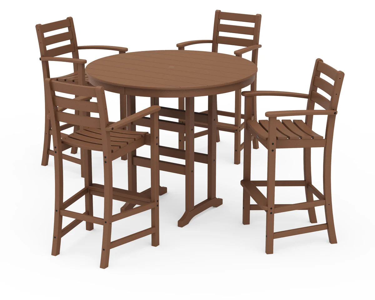 Monterey Bay 5-Piece Round Bar Set-48" Table