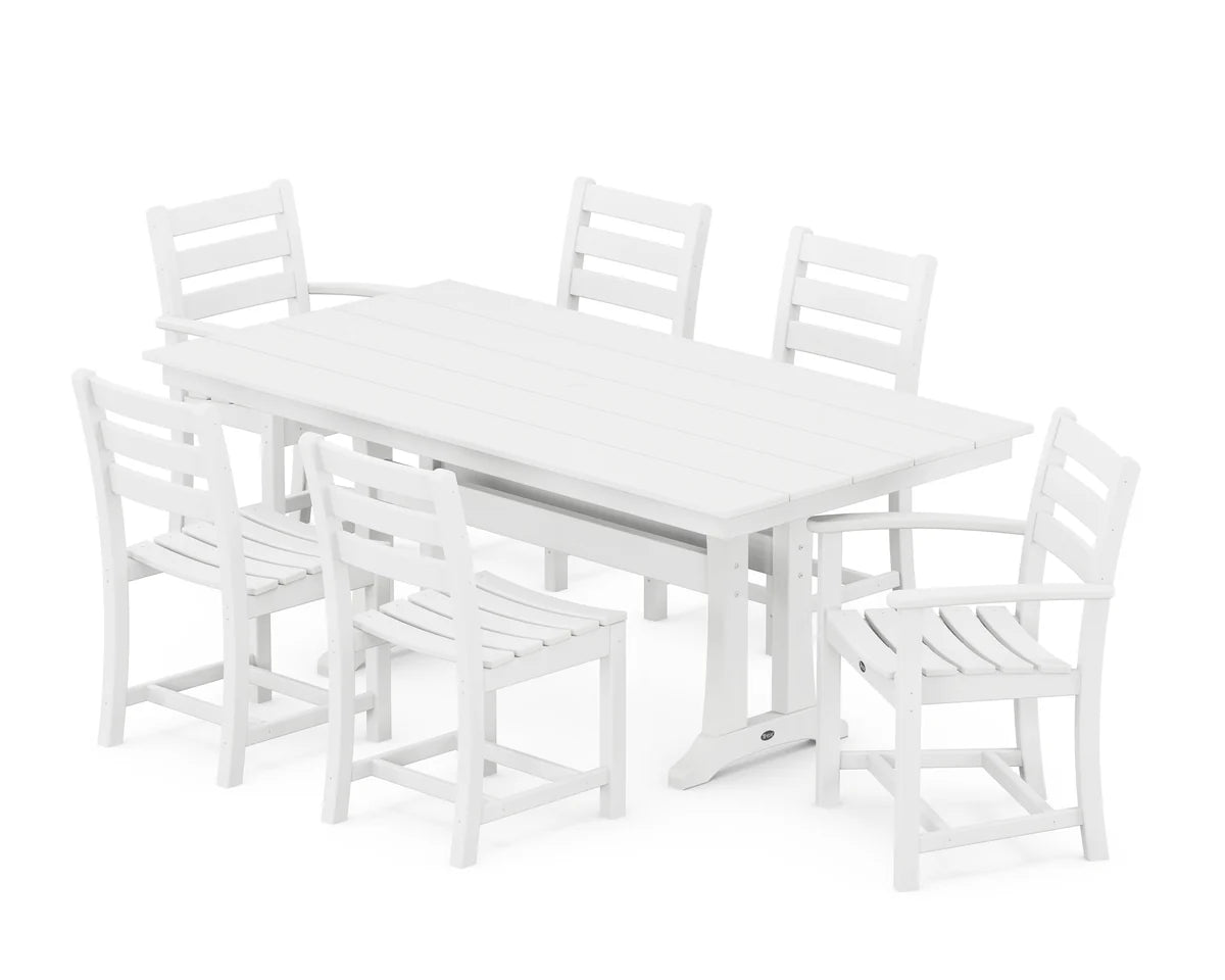 Monterey Bay 7-Piece Farmhouse Trestle Dining Set