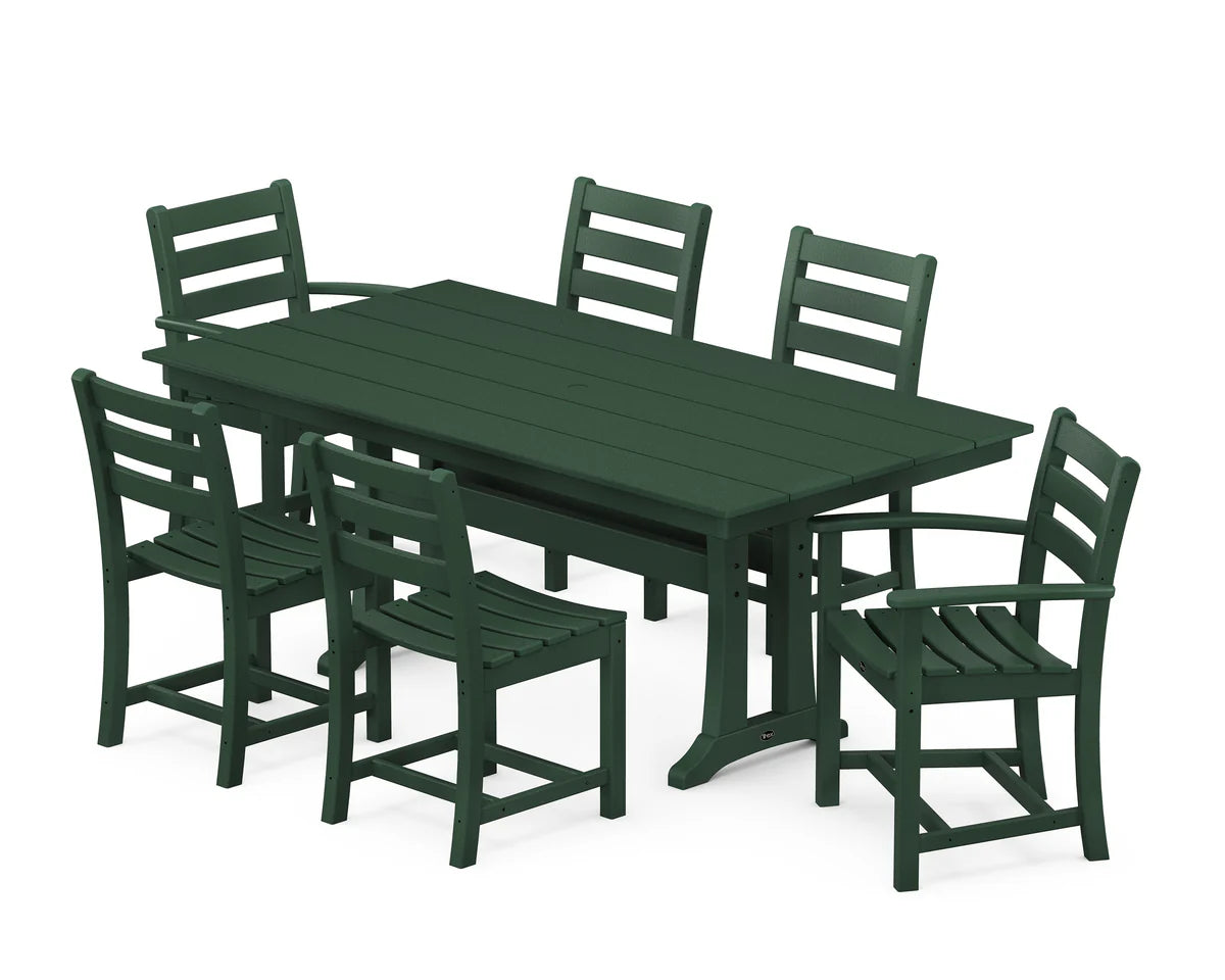 Monterey Bay 7-Piece Farmhouse Trestle Dining Set