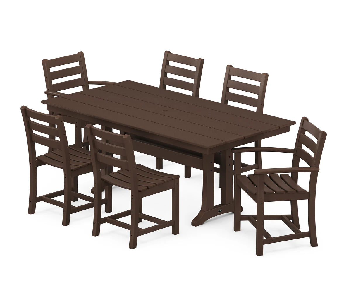 Monterey Bay 7-Piece Farmhouse Trestle Dining Set