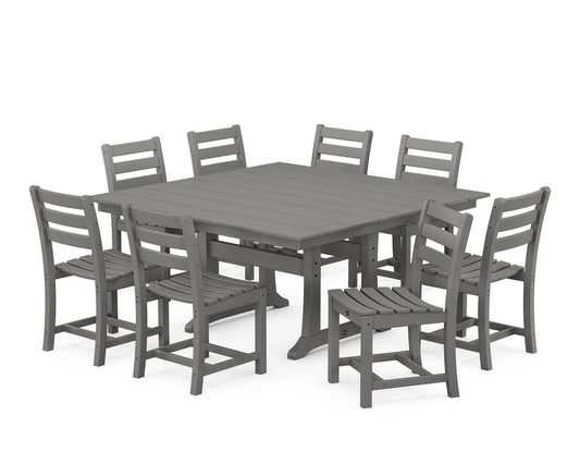 Monterey Bay 9-Piece Farmhouse Trestle Dining Set