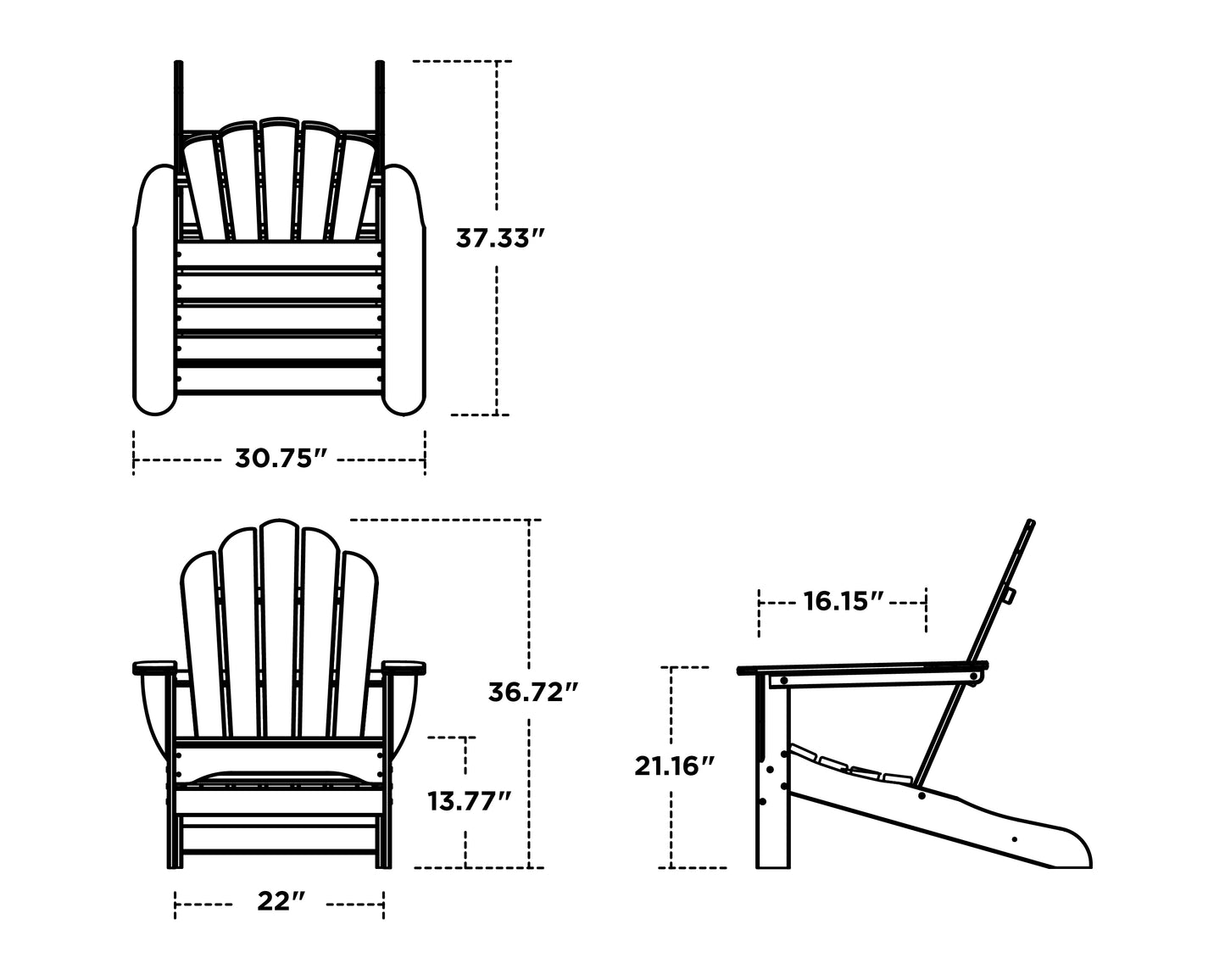 Monterey Bay Oversized Adirondack Chair