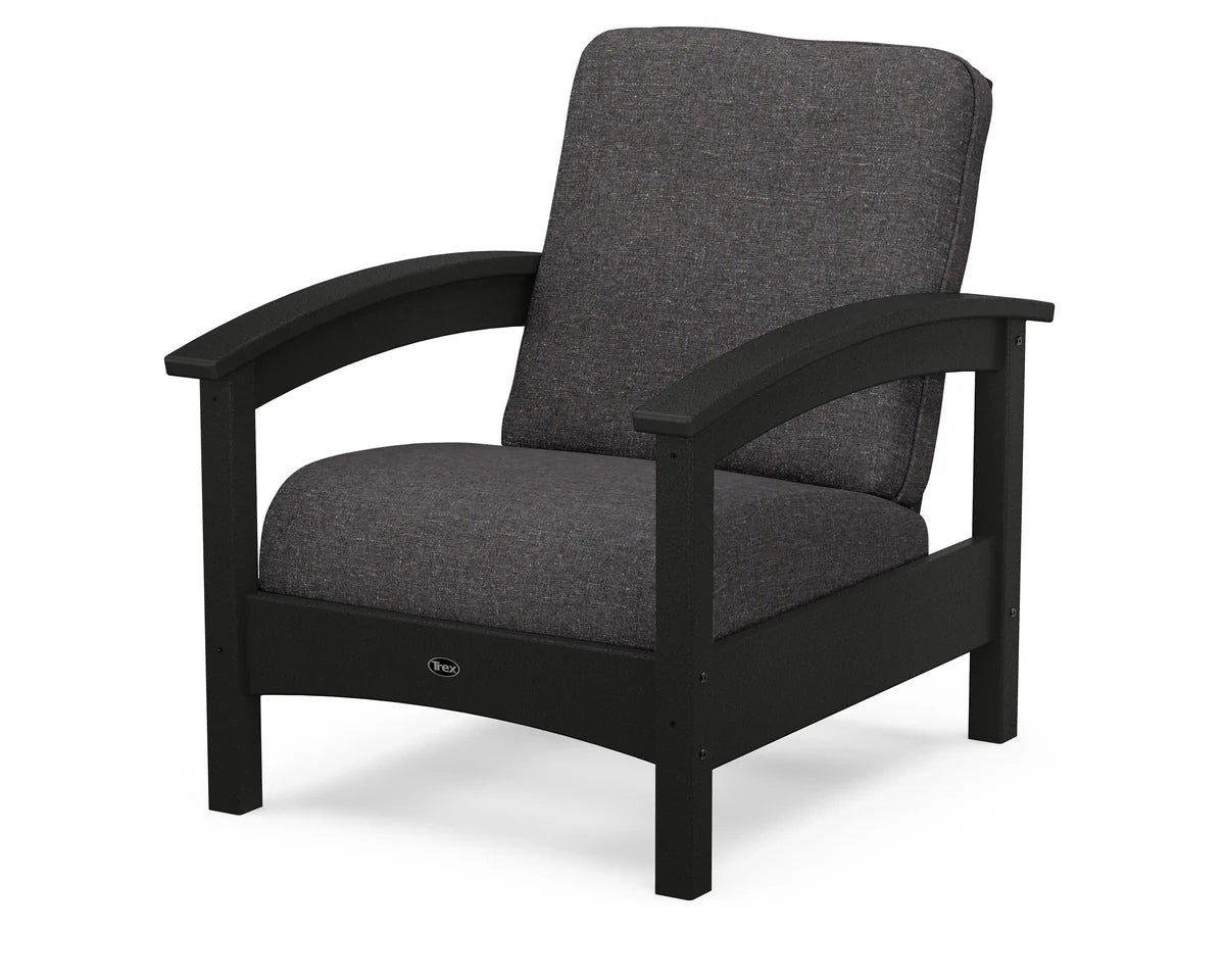 Rockport Club Chair, Charcoal Black