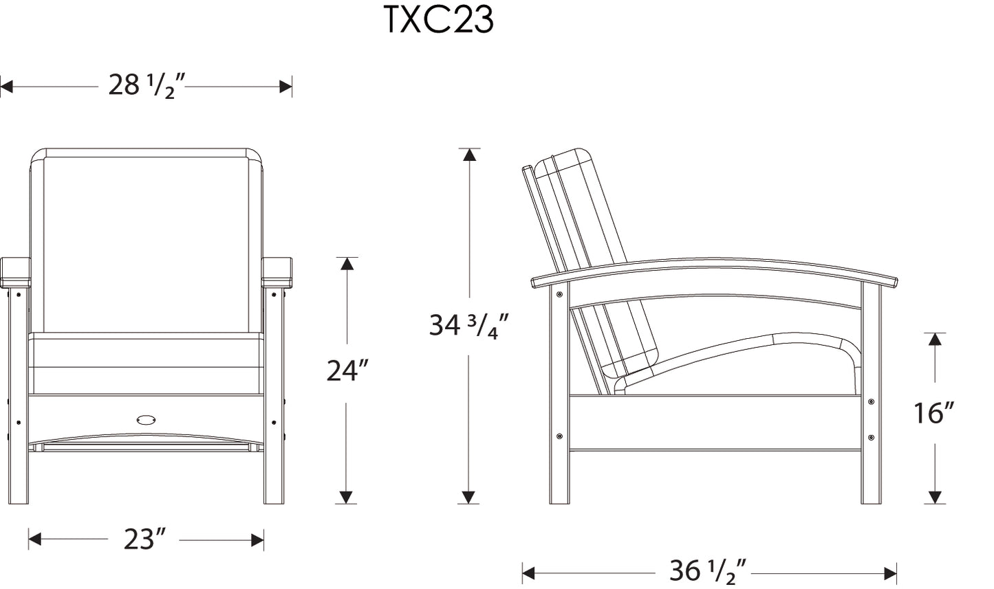 Rockport Club Chair, Classic White