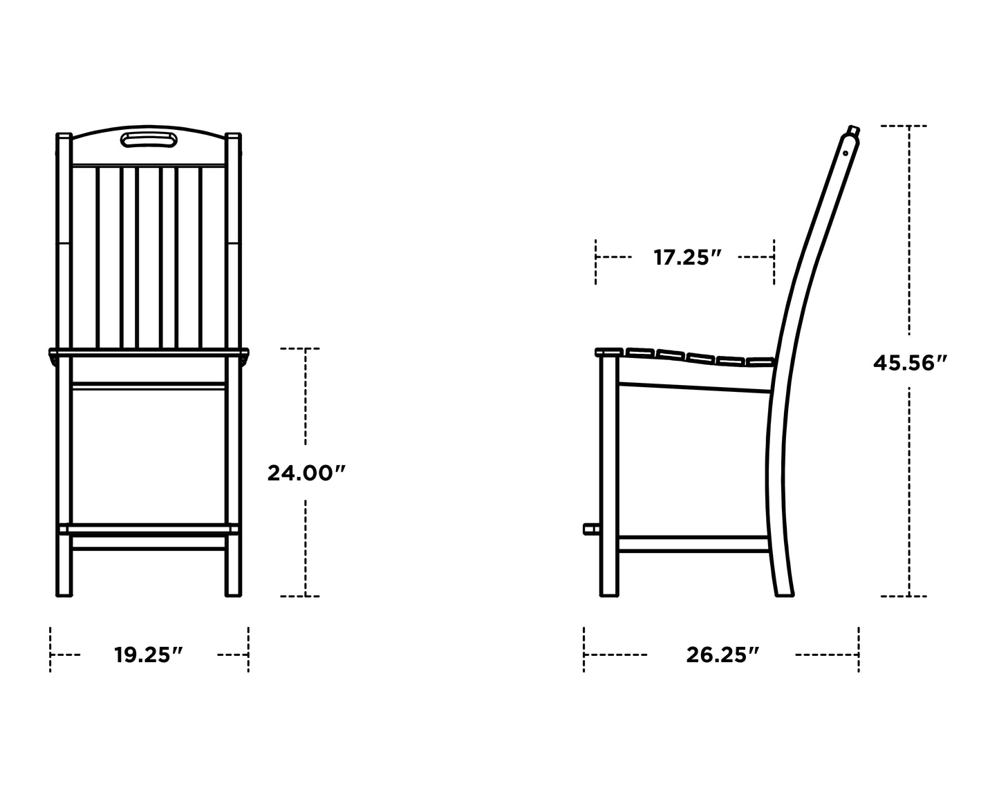 Yacht Club 9-Piece Farmhouse Trestle Side Chair Counter Set