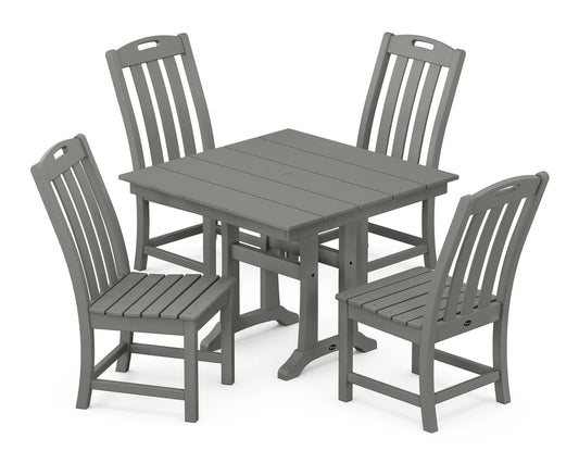 Yacht Club 5-Piece Farmhouse Trestle Side Chair Dining Set
