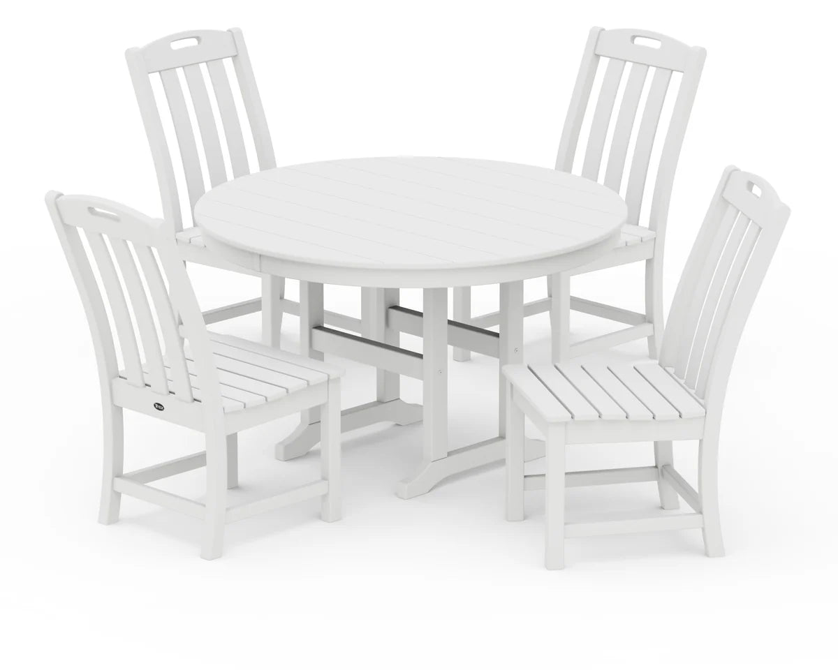 Yacht Club 5-Piece Round Side Chair Dining Set
