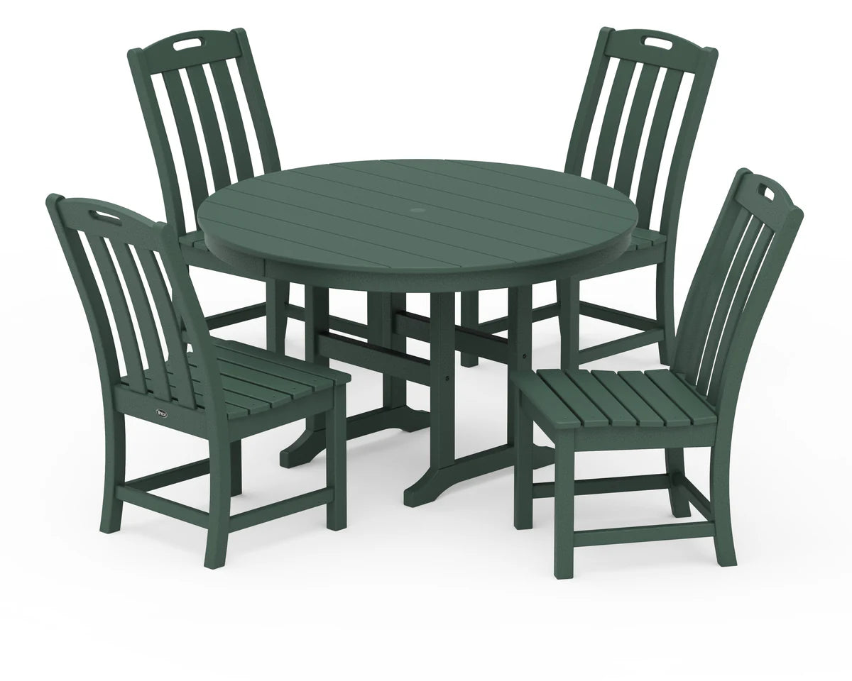 Yacht Club 5-Piece Round Side Chair Dining Set