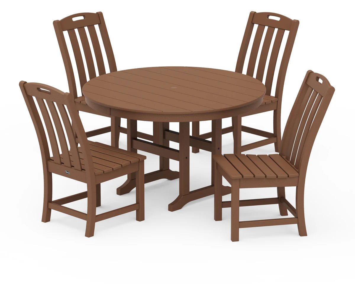 Yacht Club 5-Piece Round Side Chair Dining Set