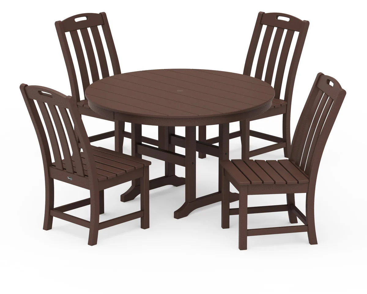 Yacht Club 5-Piece Round Side Chair Dining Set