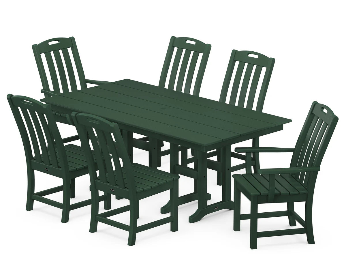 Yacht Club 7-Piece Farmhouse Dining Set