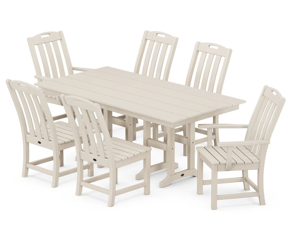 Yacht Club 7-Piece Farmhouse Dining Set