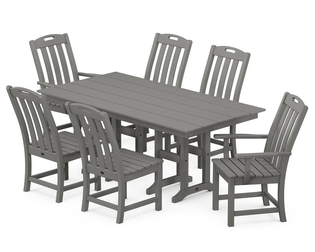 Yacht Club 7-Piece Farmhouse Dining Set