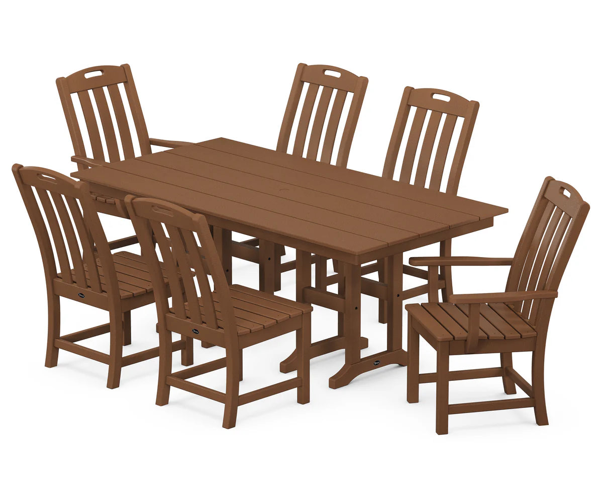 Yacht Club 7-Piece Farmhouse Dining Set