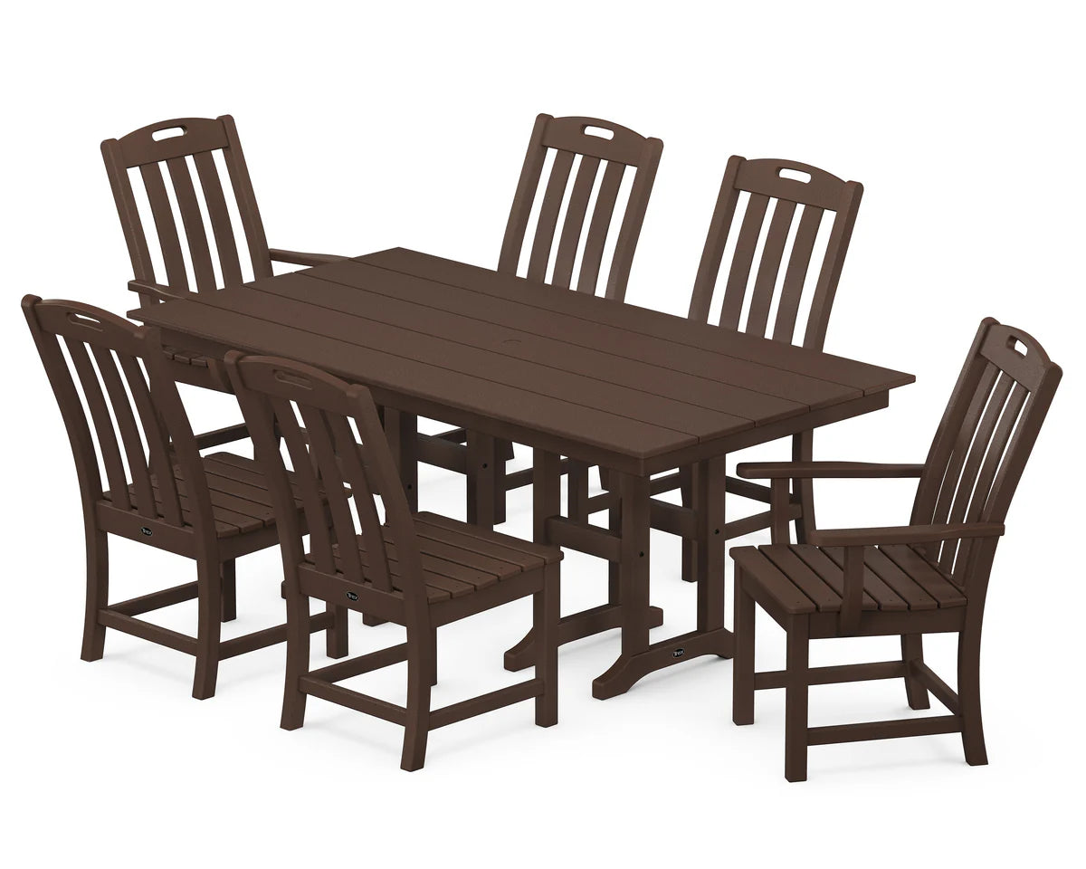 Yacht Club 7-Piece Farmhouse Dining Set
