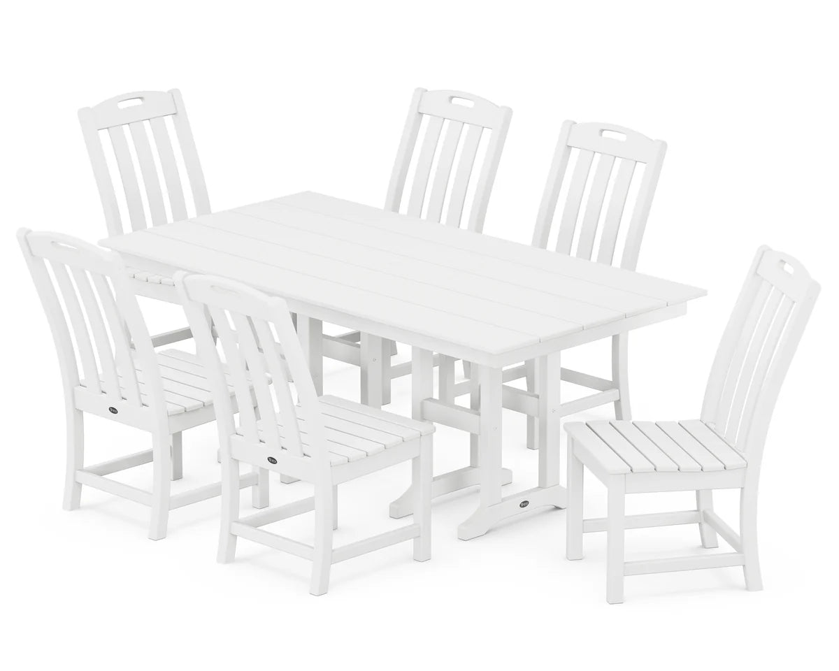 Yacht Club 7-Piece Farmhouse Side Chair Dining Set