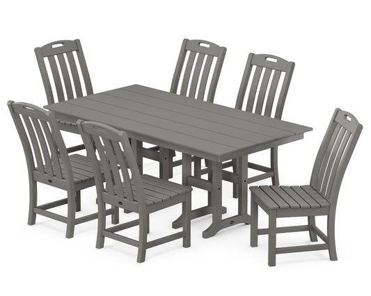 Yacht Club 7-Piece Farmhouse Side Chair Dining Set