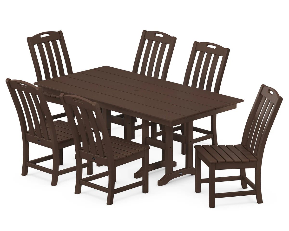 Yacht Club 7-Piece Farmhouse Side Chair Dining Set