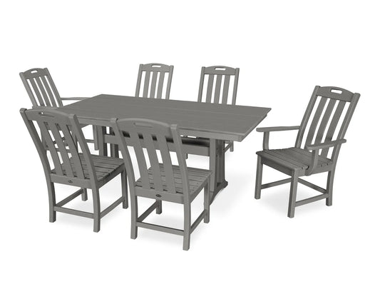 Yacht Club 7-Piece Farmhouse Trestle Dining Set