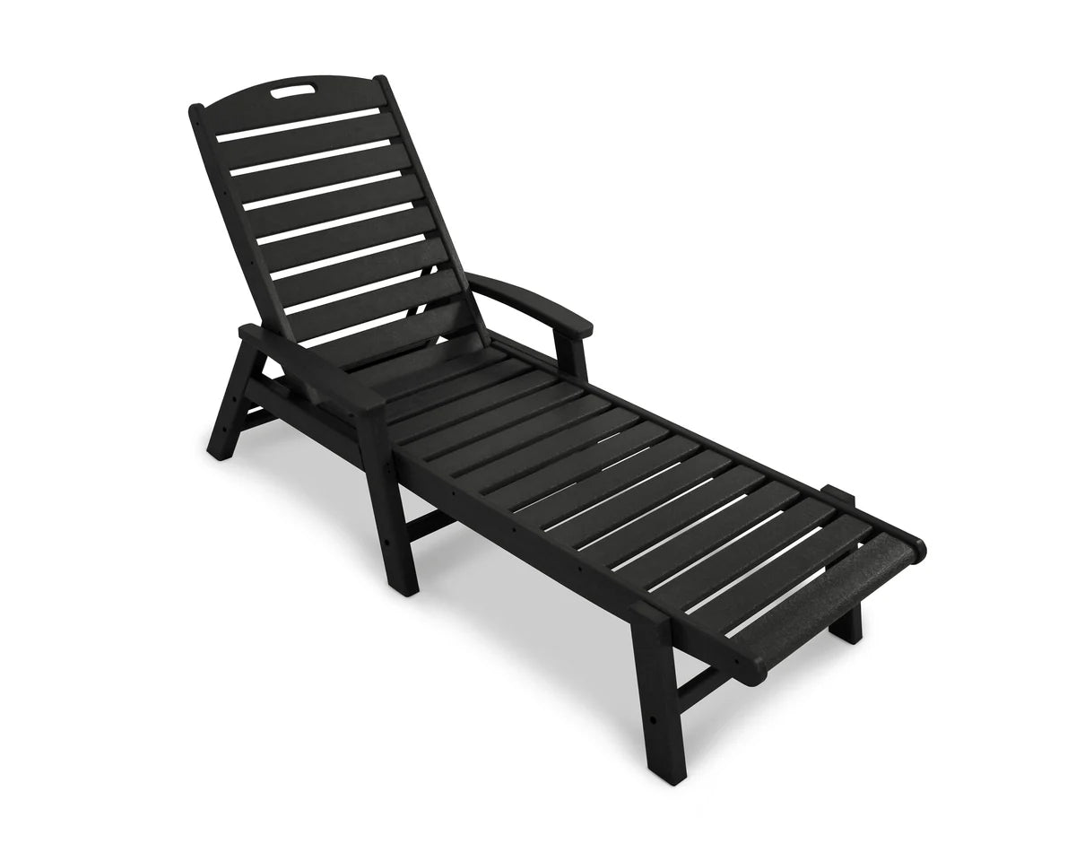 Yacht Club Chaise with Arms - Stackable