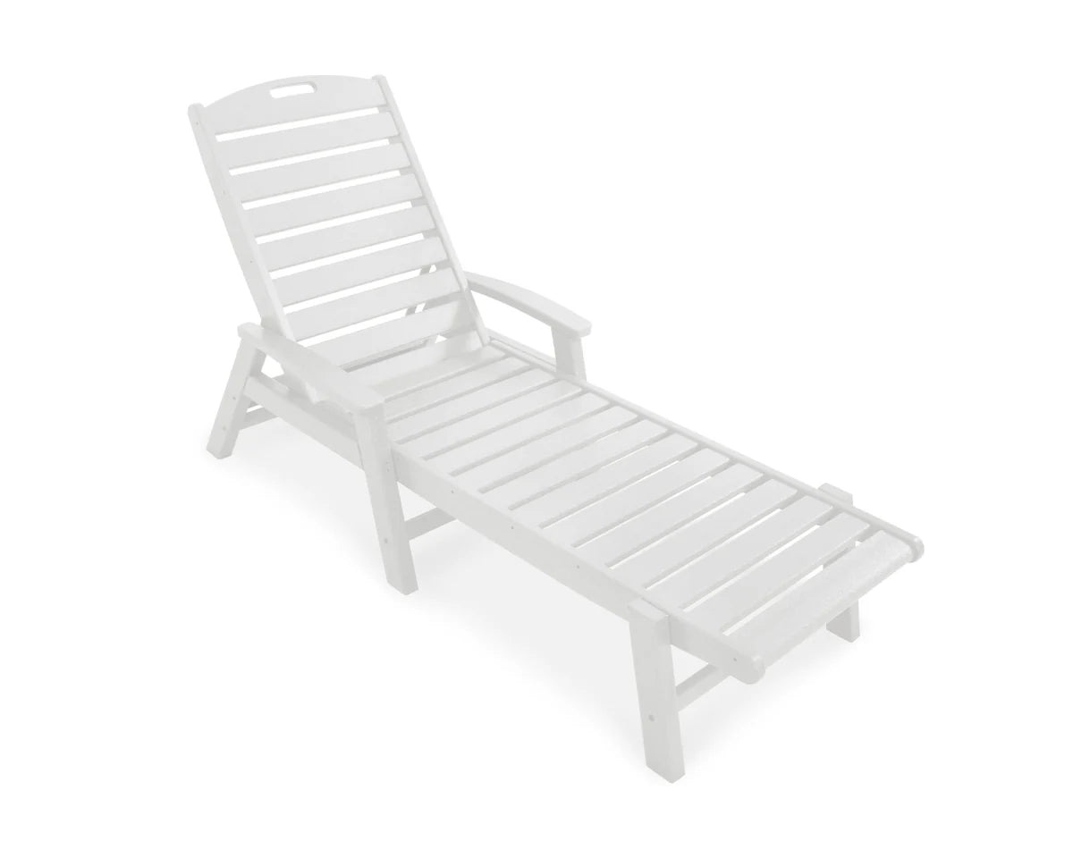 Yacht Club Chaise with Arms - Stackable