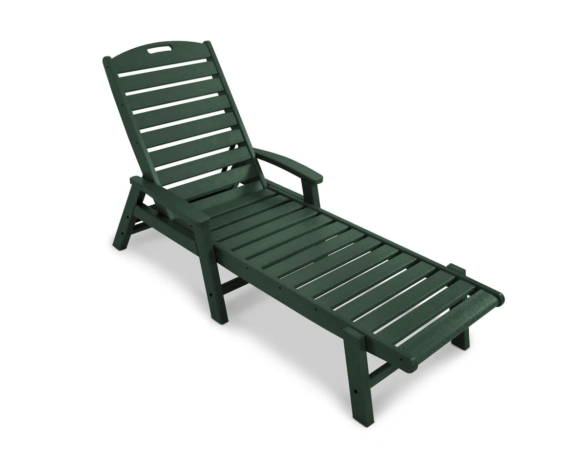 Yacht Club Chaise with Arms - Stackable