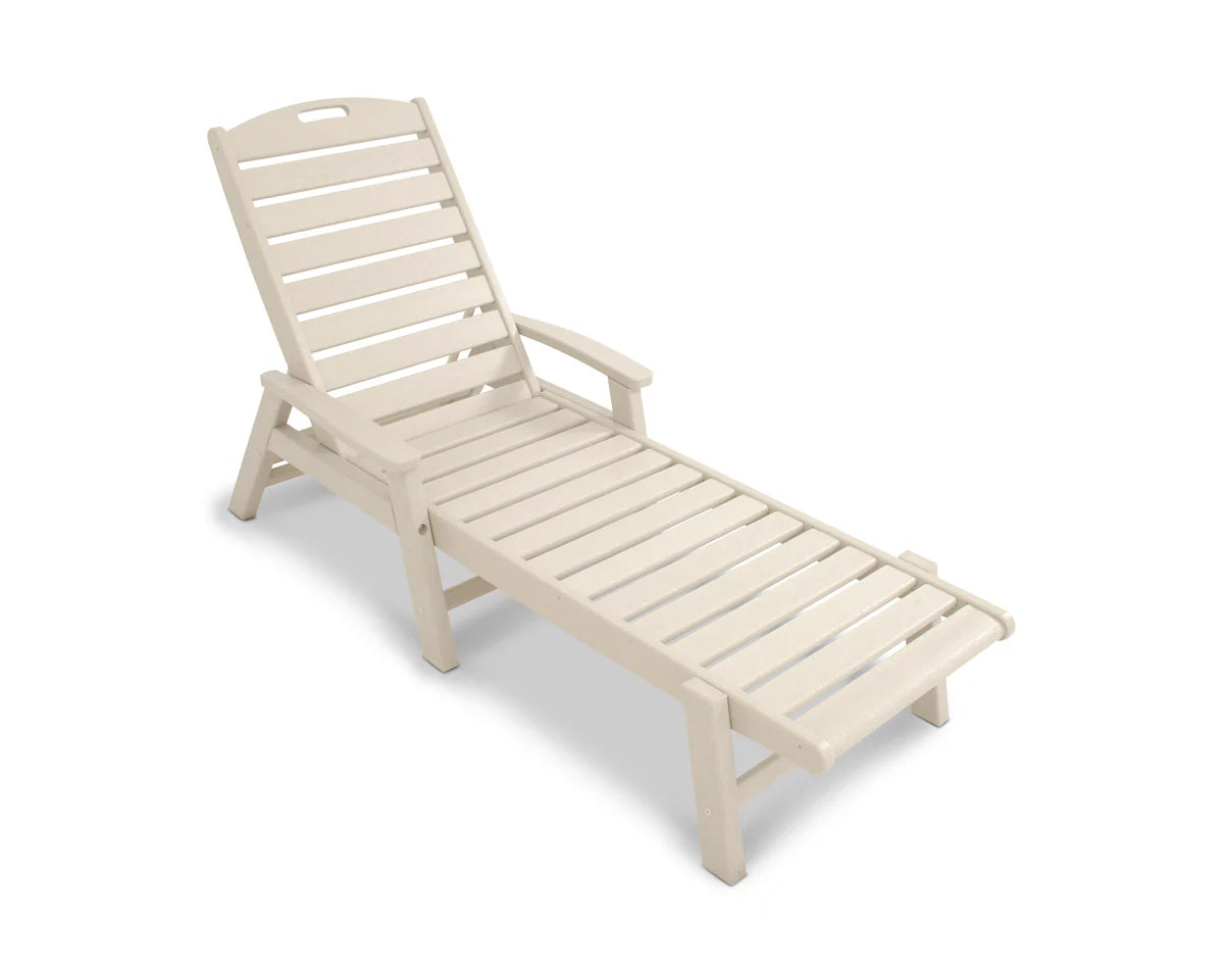 Yacht Club Chaise with Arms - Stackable