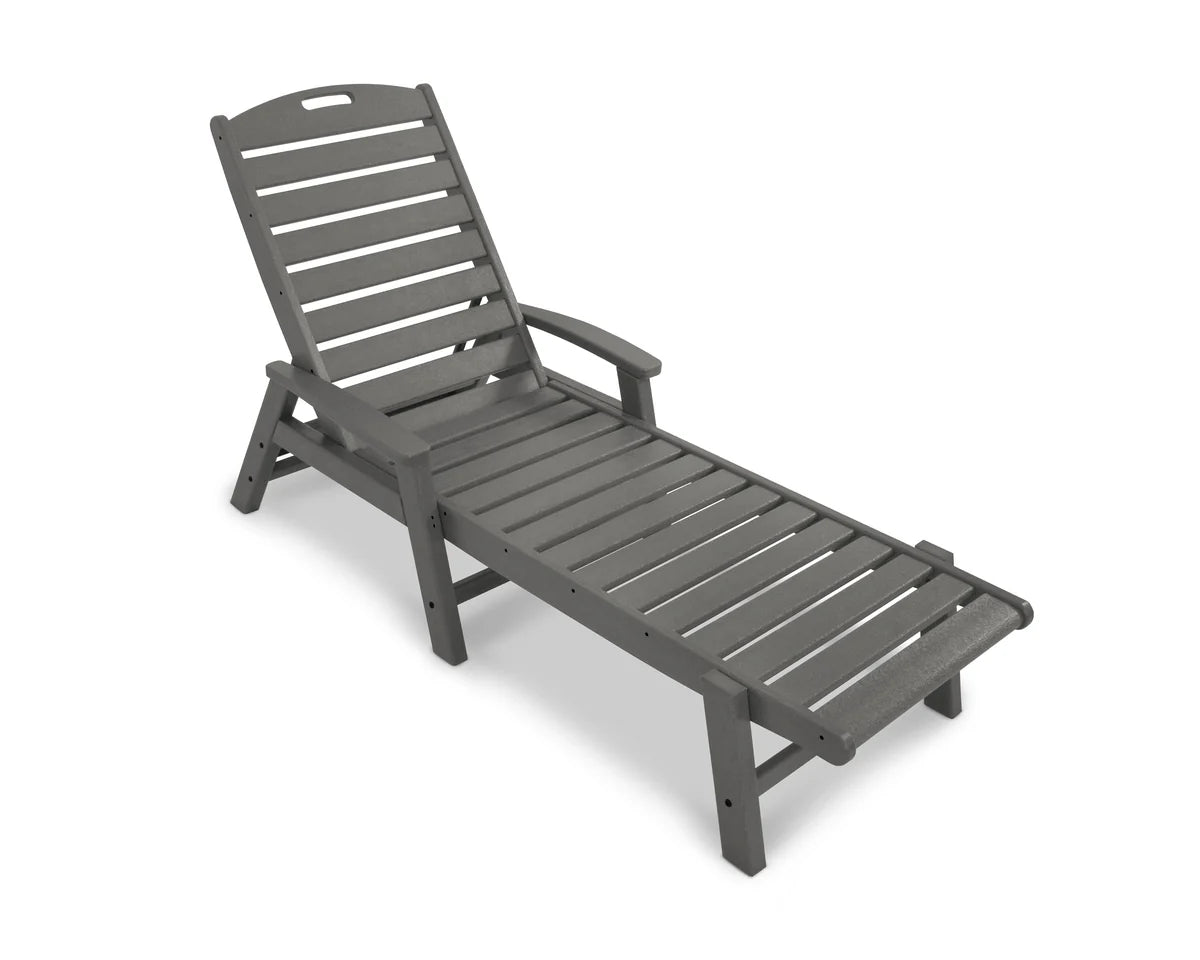 Yacht Club Chaise with Arms - Stackable