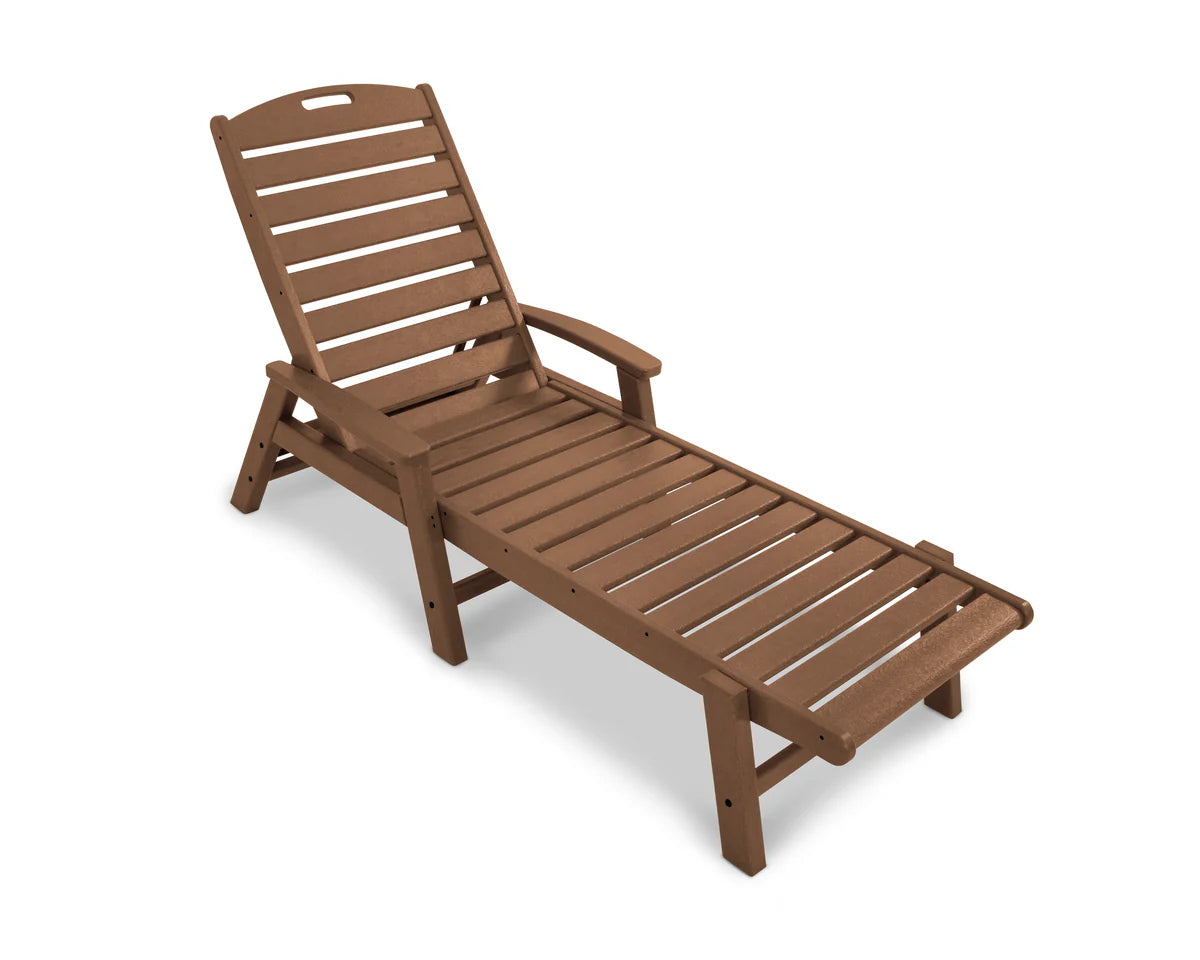 Yacht Club Chaise with Arms - Stackable