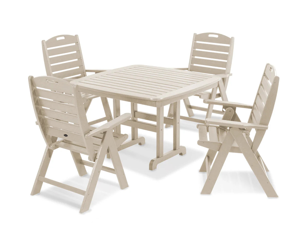 Yacht Club Highback 5-Piece Dining Set