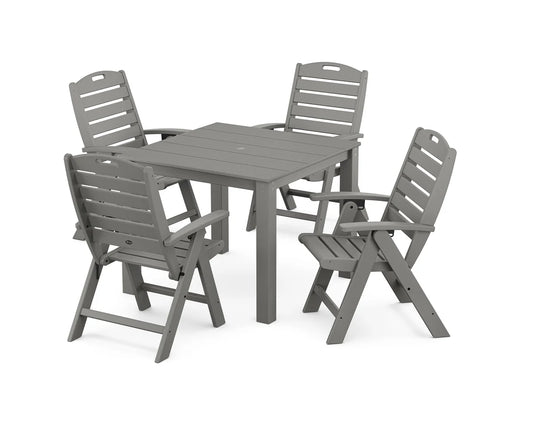 Yacht Club Highback Chair 5-Piece Parsons Dining Set