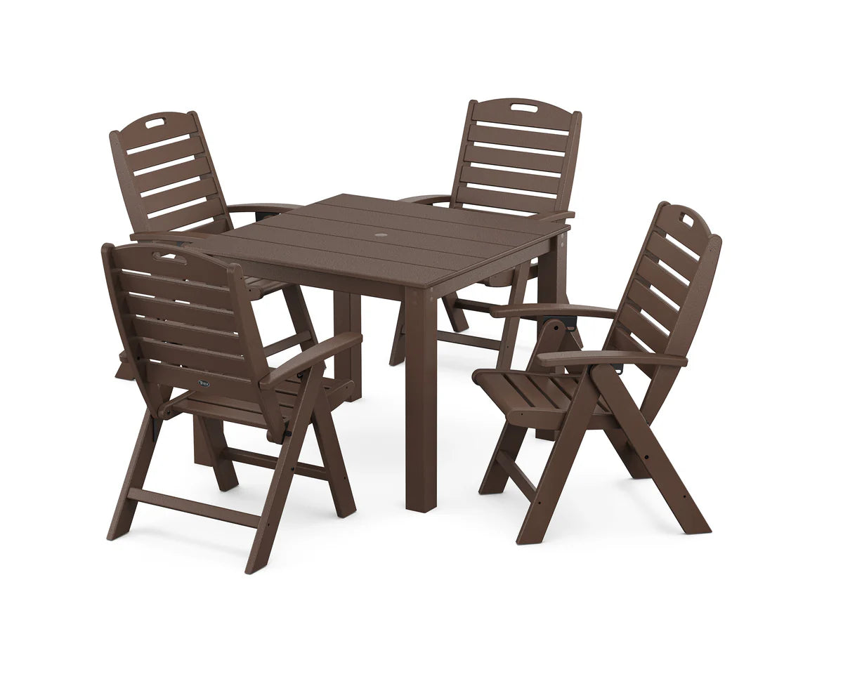 Yacht Club Highback Chair 5-Piece Parsons Dining Set