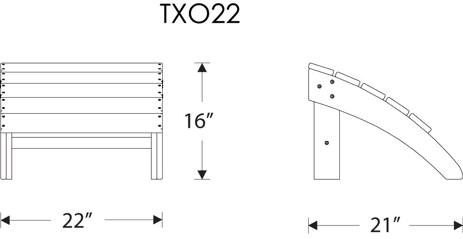 Yacht Club Ottoman for Adirondack